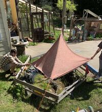 Image 2: Modeling shade cloth— issues include the angle of the cloth vs the sun at peak sun hours.