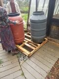 Originally we had the storage units on a wood pallet, this didn't last because the weight of the storage proved to be too much for the integrity of the wood prototype stage