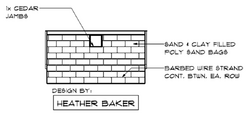 Figure 2 View of 4 foot high wall with window
