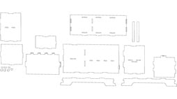 Archivo vectorial para corte de piezas mueble tamaño real
