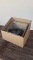 Outer box, inner box and pot, presented.
