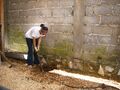 Fig. 1b Gabby digging holes for beams