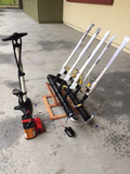 Multiple rocket launcher A six-shot paper rocket launcher using PVC, solenoid valves, a Schrader valvevand a bicycle pump.