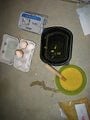 Separate yolk from whites