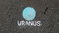 Uranus, the planet in the Solar System with vertical rings in the Solar System.