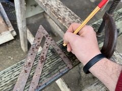 Corner your plank to size. This is where you will saw the piece to the desired size.