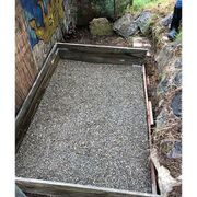We used brackets and pressure treated wood for the frames strength