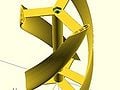 Turbine paramétrique à axe vertical hélicoïdal
