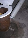 Detail of vent pipe attachment.