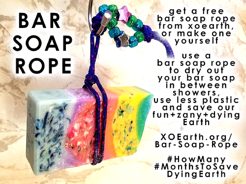 The BAR SOAP ROPE makes the soap easier to hold on to while bathing too. The ‘rope’ around the soap can also be used as a little scrubber or for lightly exfoliating your skin when you want to.