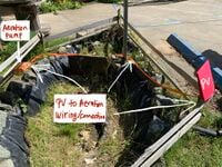 Image 6: Shows a possible path for wiring from panel to pump.