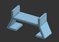 Stand to raise the higher side of the trough