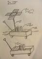 Drawing of the concept based on finding a used wagon.