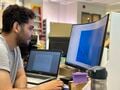 Seyyed Ali Sadat working on finite element analysis (FEA)