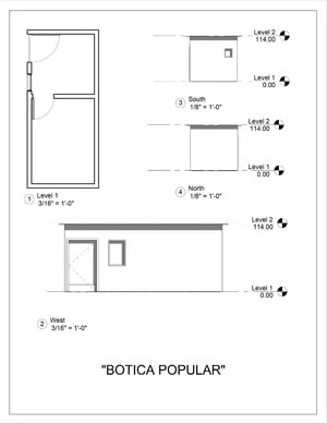 Figure-#: AutoCAD drawing of the botica.