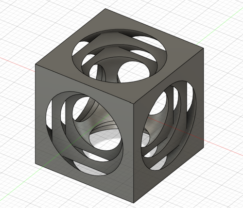 This is a Turner's Cube drawn in Autodesk Fusion 360
