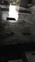 Step 3b. Floor coated with Ospho, let dry for 24 hours