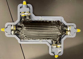 Design, fabrication, and testing of a polymer expanded heat exchanger for absorption chilling