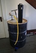 Backyard Biodigester A biodigester converting organic waste to a fuel source