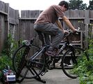Rowan's portable pedal power generator A pedal power generator