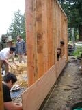 Placing the slabs on the frame