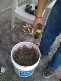 Fig 3a: Mixing of Papercrete.