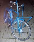 Bamboo luggage carrier for bicycle side