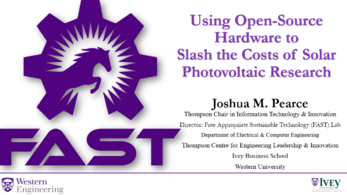 Using Open Source Hardware to Slash the Costs of Solar Photovoltaic Research (video)