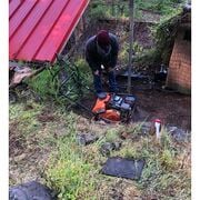 We compacted the ground