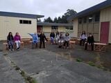 Portable outdoor classroom Seating Benches that meet the student needs for seating in an outdoor classroom environment.