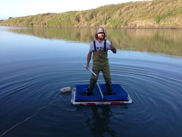 Taylor testing for buoyancy - Test time 15 minutes in the Mad River
