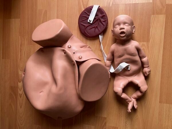 Childbirth Simulator with baby and placenta