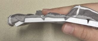 Figure 3: Side view of flexible grid with diffusion cloth.