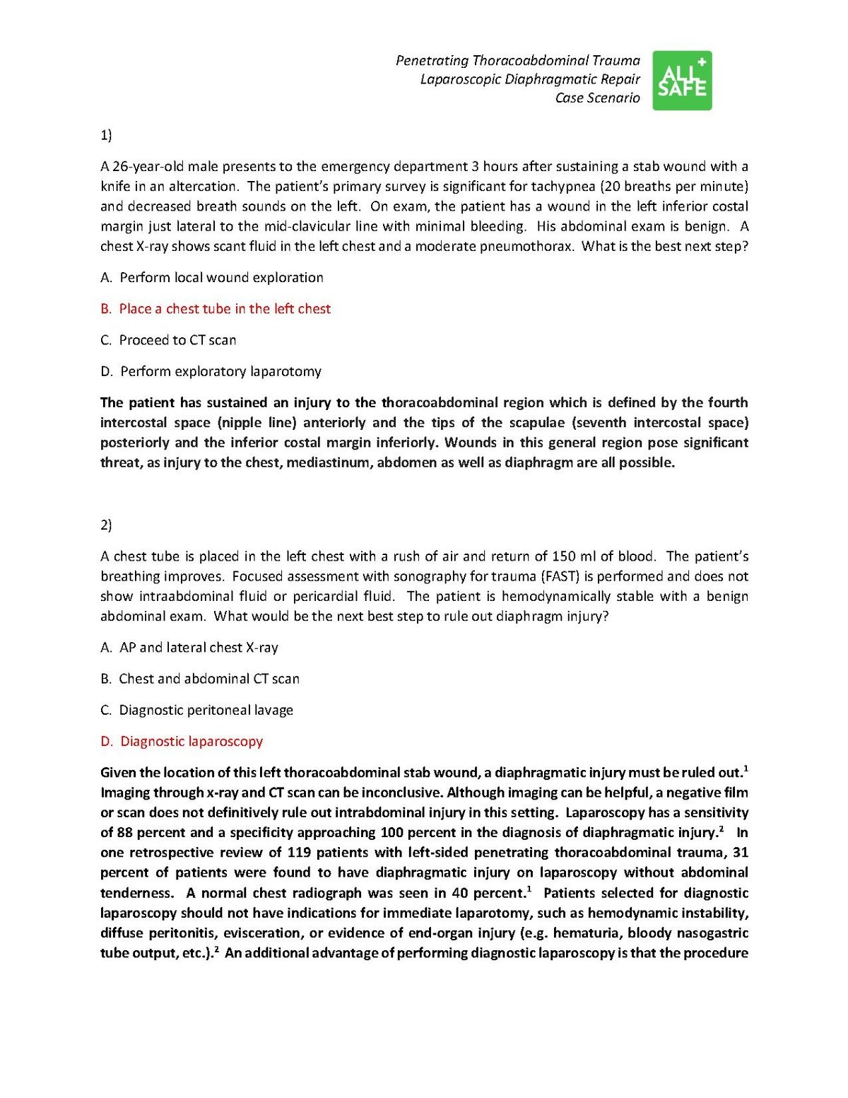 trauma case study pdf