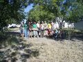 Fig 4: This process took 18 people only two hours to finish. We have found it to be enough area to dry approximately 250 bricks, an important thing to consider in terms of scheduling and drying time. Adobes take approximately two days to dry enough to be moved in Parras´ hot climate.