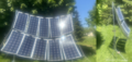 Kostengünstige Photovoltaik-Regale mit Masten und Drähten