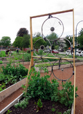 Bike wheel trellis