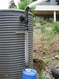 CCAT Rainwater First flush with clear pipe.
