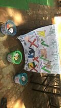 taught the children about the segregation of different types of wastes like recyclable waste, upcycled waste and waste needed for the compost
