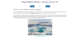 Sadiat Adetoro Salau created NaijaCLIMATE, a two-module course on climate adaptation based on open sources such as Wikipedia pages to address disinformation in her local setting.