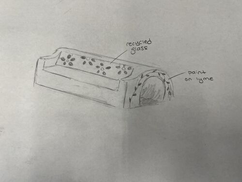 Here is another sample drawing of our beginning design process.