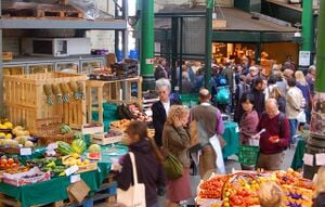 Crowds shopping at Borough market, south London - geograph.org.uk - 1522109.jpg