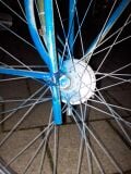 Bamboo luggage carrier for bicycle detail