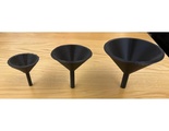Funnel progression with each redesign and reprint until the right specifications were found