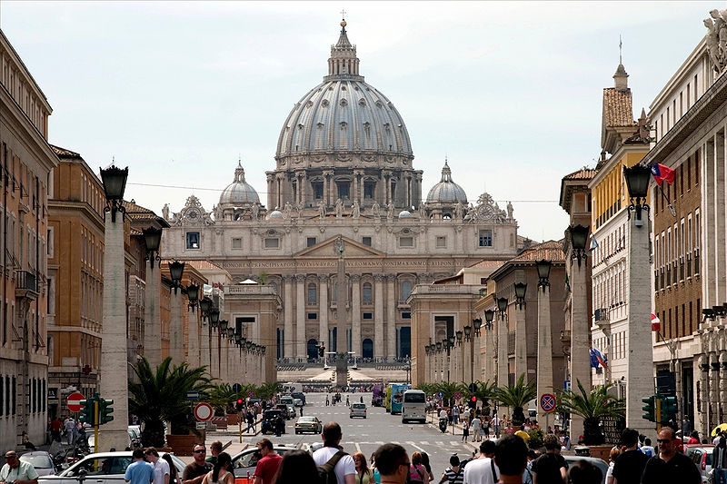 File:View down Via della Conciliazione to St. Peters Basilica.jpg