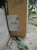 Fig 3: This is the post put in place into the cement