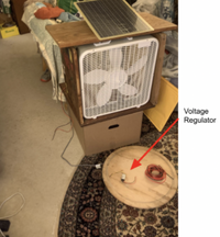 This is our prototype for the wiring of the solar powered fans.