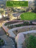 Fig 1c: Cal Poly Humboldt CCAT EarthBag Terrace Garden View from Top Angle