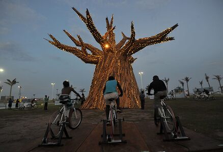Illuminated Baobab tree powered by energy bikes in Durban.jpg