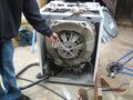 Going to attach the gear wheel to the back of the wash tub